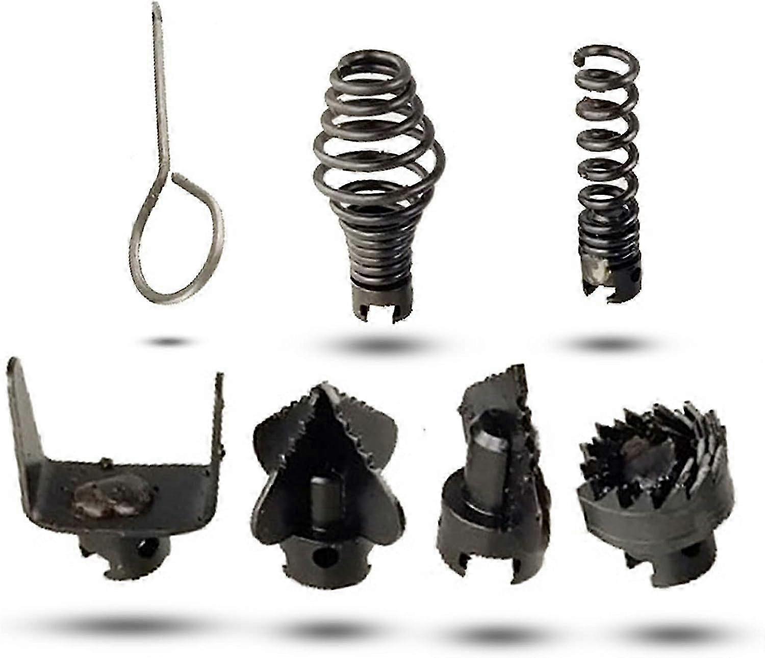 Avløpsrenser kombinasjon kutter hode sett, kutter hode for mudring, 7pcs 16mm mangan stål avløpsrenser maskin