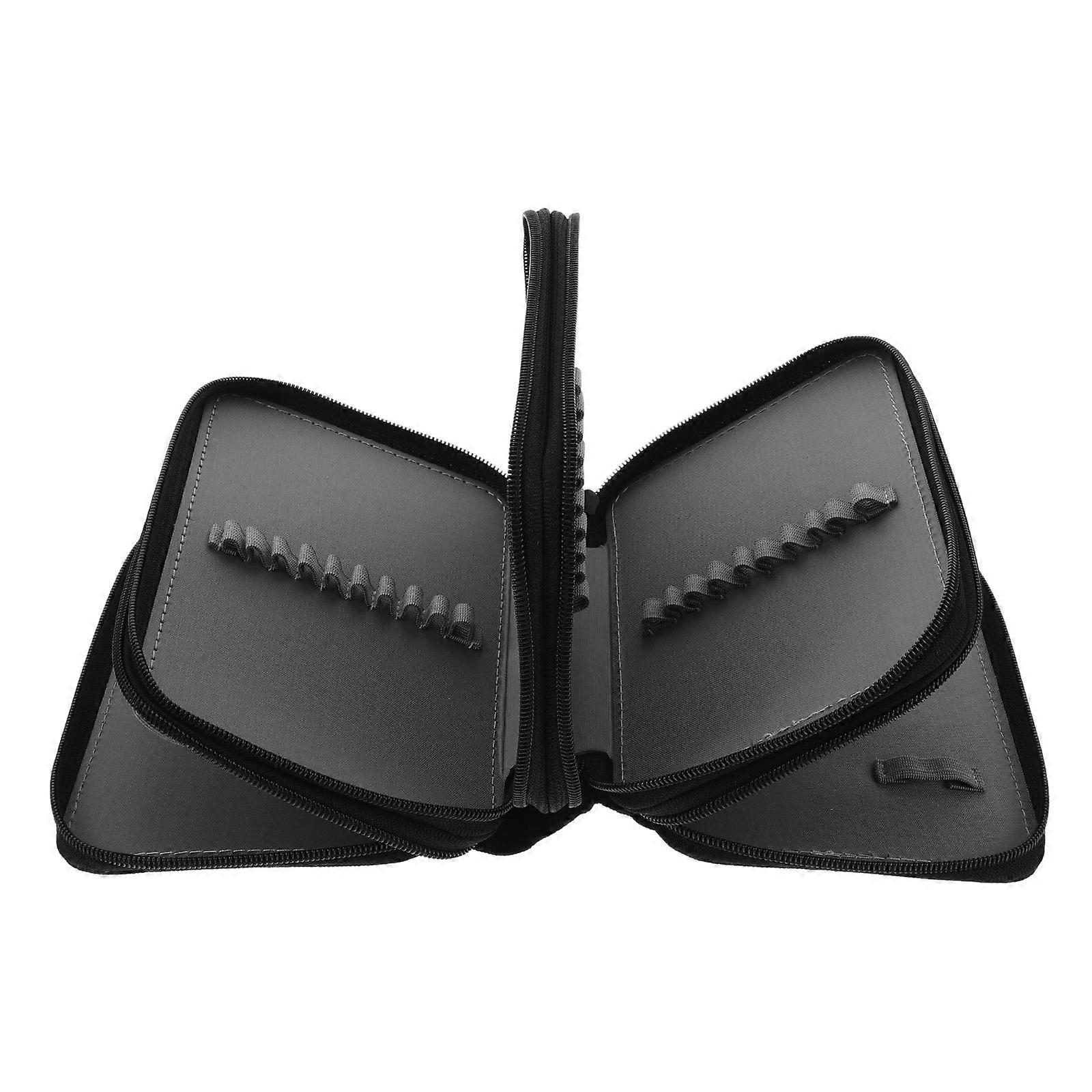 Nylon Pencil Case with 72 Slots and Extra Storage for Eraser Sharpener Perfect for Pencil Storage 4 Layers Design