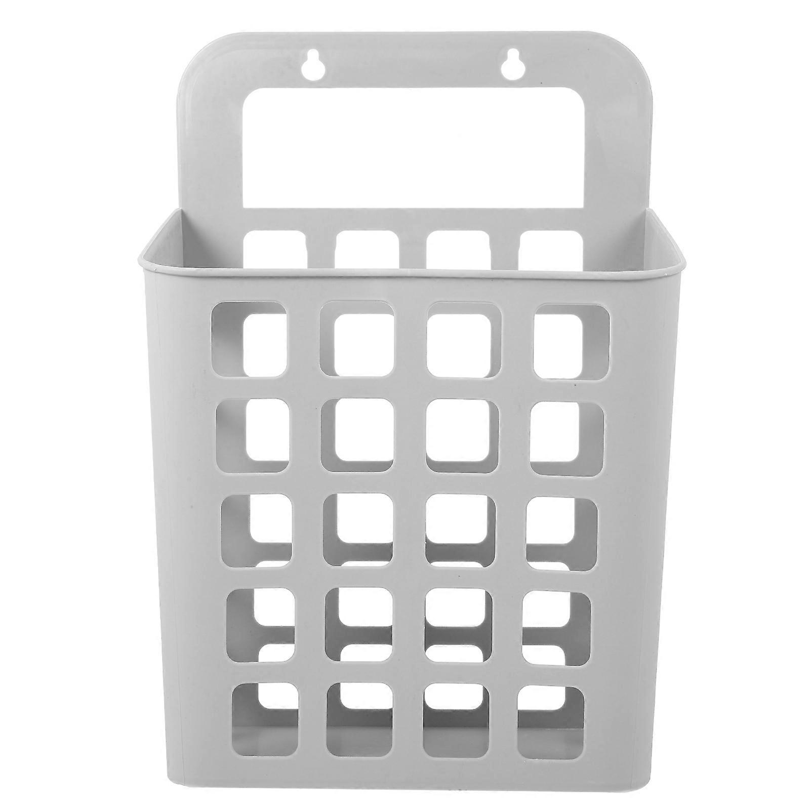 Foldable Plastic Laundry Basket, Hanging Storage Organizer for Clothes and Towels, Space Saving Wall Mounted Container for Bathroom, Bedroom, or