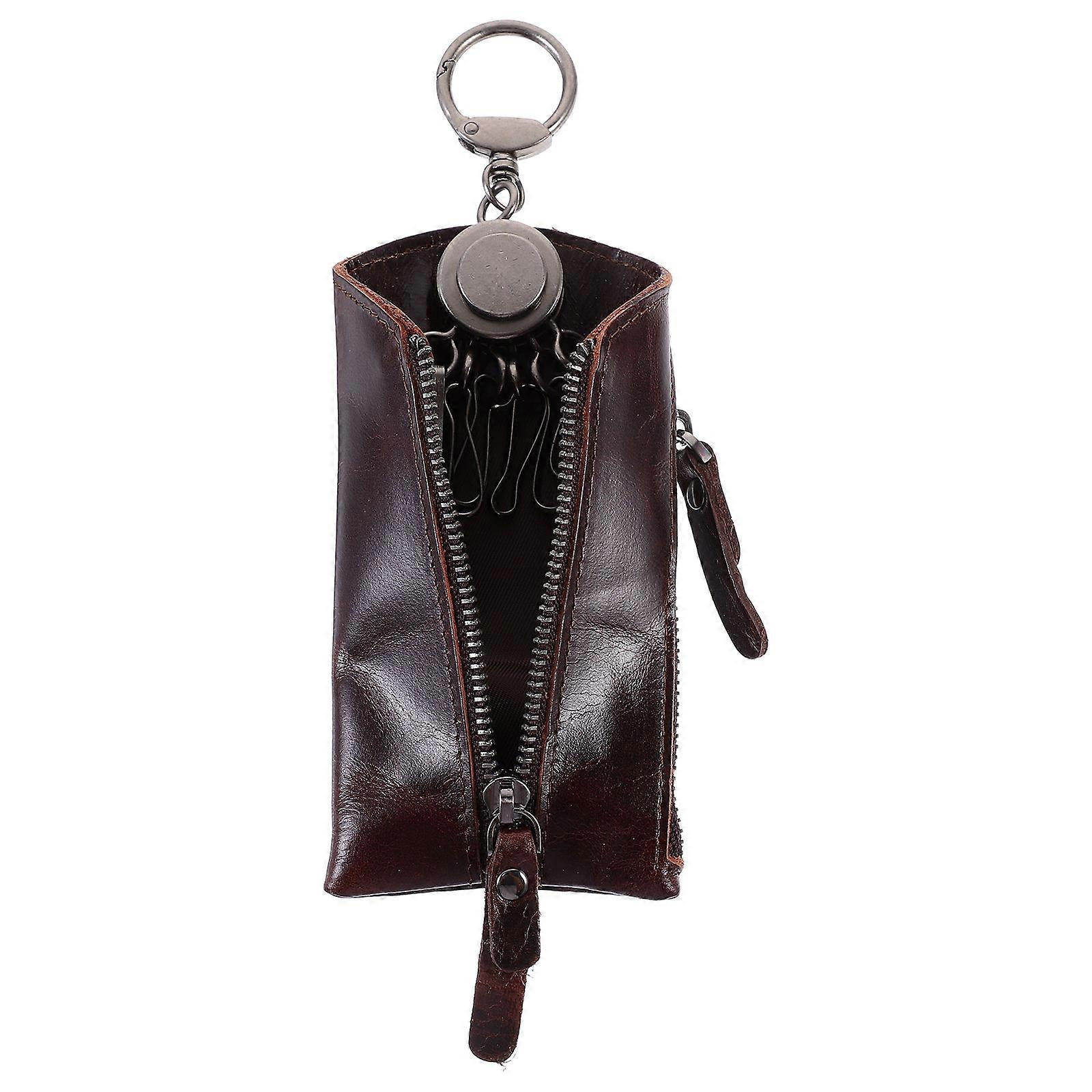 Fashion Cowhide Key Holder Case With Key Rings For Men And Women Lightweight Design For And Water