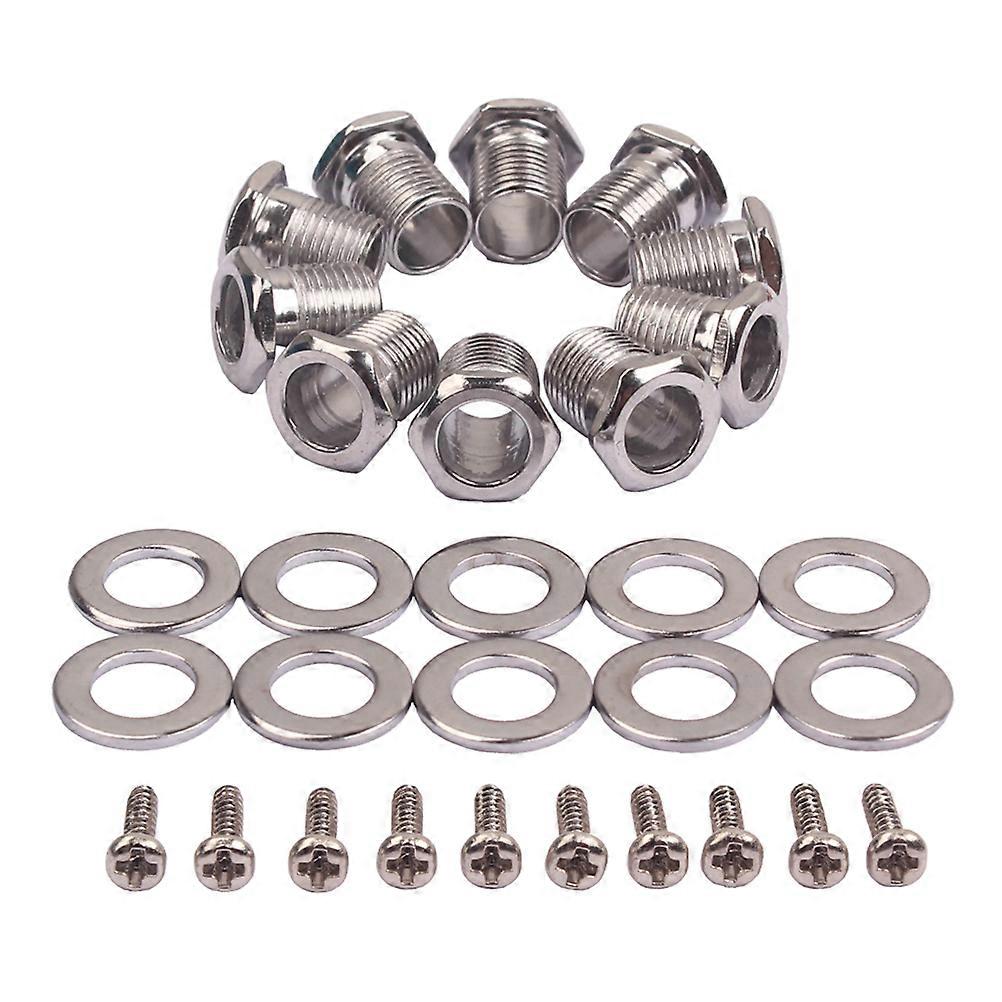 الخيوط البطانة الحلقات تصاعد برغي القيثارة الغيتار ملحقات صيانة قطع غيار سبائك الزنك 10 قطع قطع