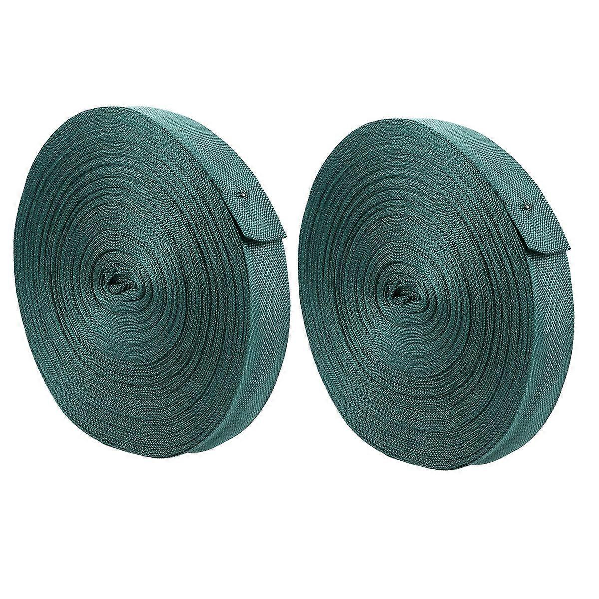 Garden Plant Tie for Fixing Use Strong Cloth Material Green Color Long Enough 2 Roll 2 5CM Width