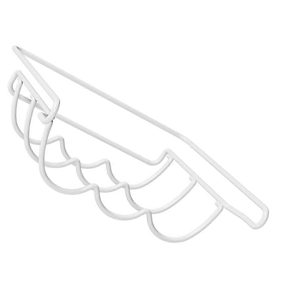 White Iron Holder for Fridge Shelf Storage Optimized Space Use in Refrigerator
