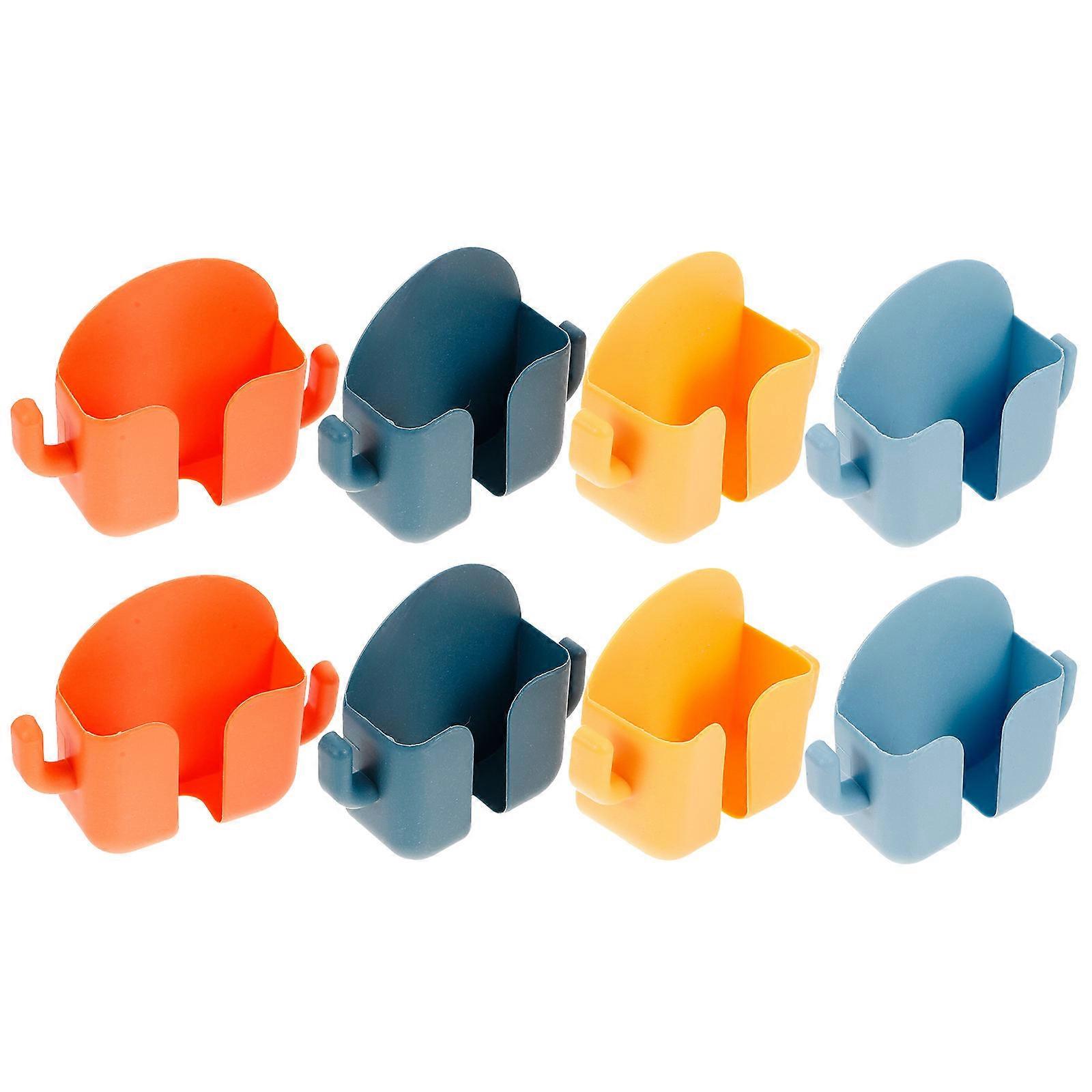Wall Mount Phone Charger Holder Assorted Color PP Material for Storage Use 8 Pieces