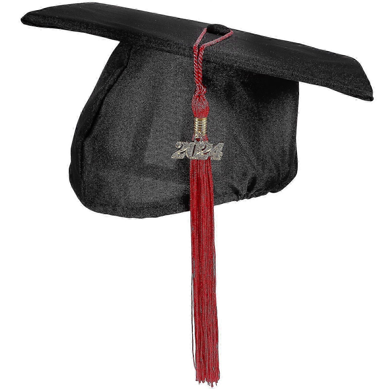 タッセル付きキャップ 調節可能な快適なフィット感 エレガントなデザイン レッド 修士号ホルダー用 23.00X23.00X13.00CM 1個