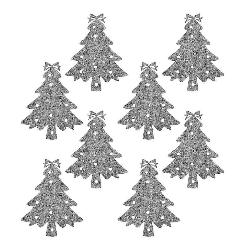 Christmas and Fork Covers 8Pcs Grey Cloth with Festive Table Elegance Design for Storage