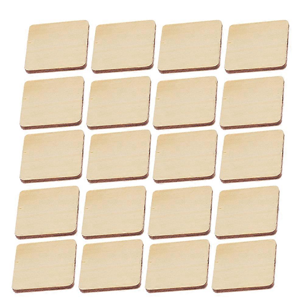 Natural Unfinished Wooden Squares for Crafts and Decoration Beige Color Portable and Durable