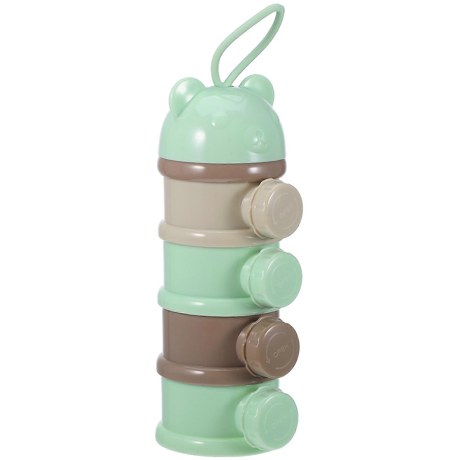 Portable 4 Layers Storage Container with Silicone Ring for in Any Order Stackable