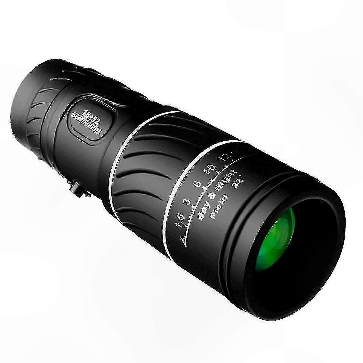 HD Monocular with Night Vision, 16x52 FMC Lens, Bak4 Prism for Low Light Conditions, 66m to 8000m Range