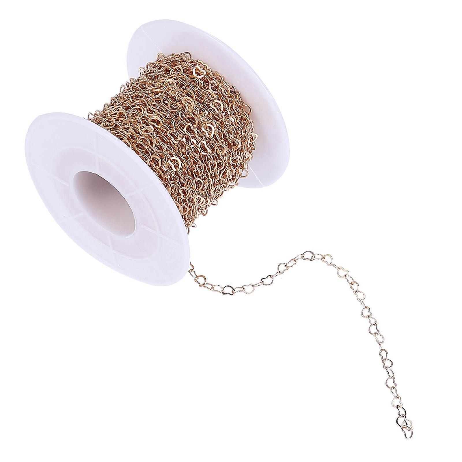 Heart Choker Chain   Handmade Copper Cable Chain for DIY Jewelry Making, Wide Long Design for Necklaces and Bracelets, Perfect for Valentine's Day