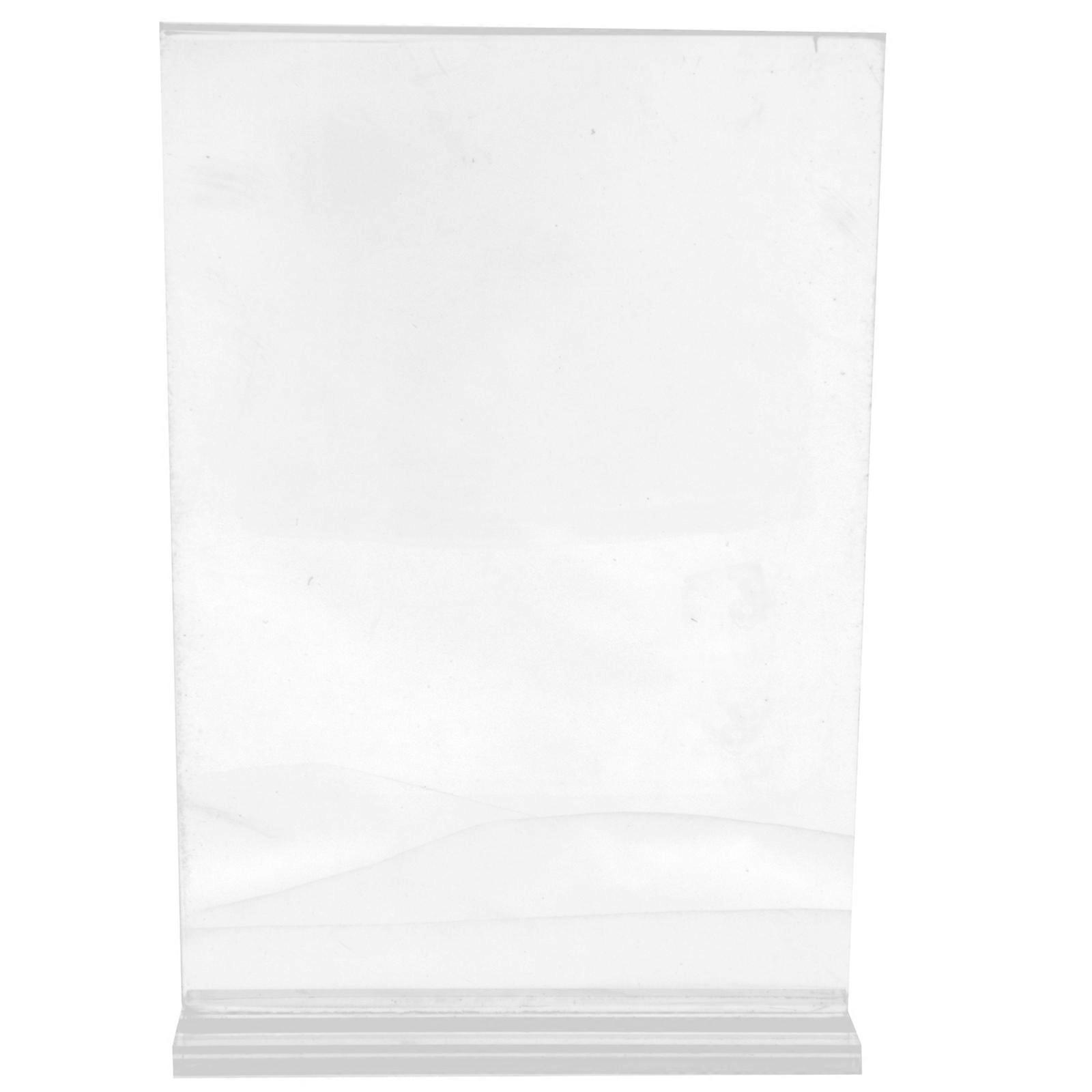 White Acrylic Sign Holder for Home Use Durable and Steady Desktop Display Stand 7 Inch