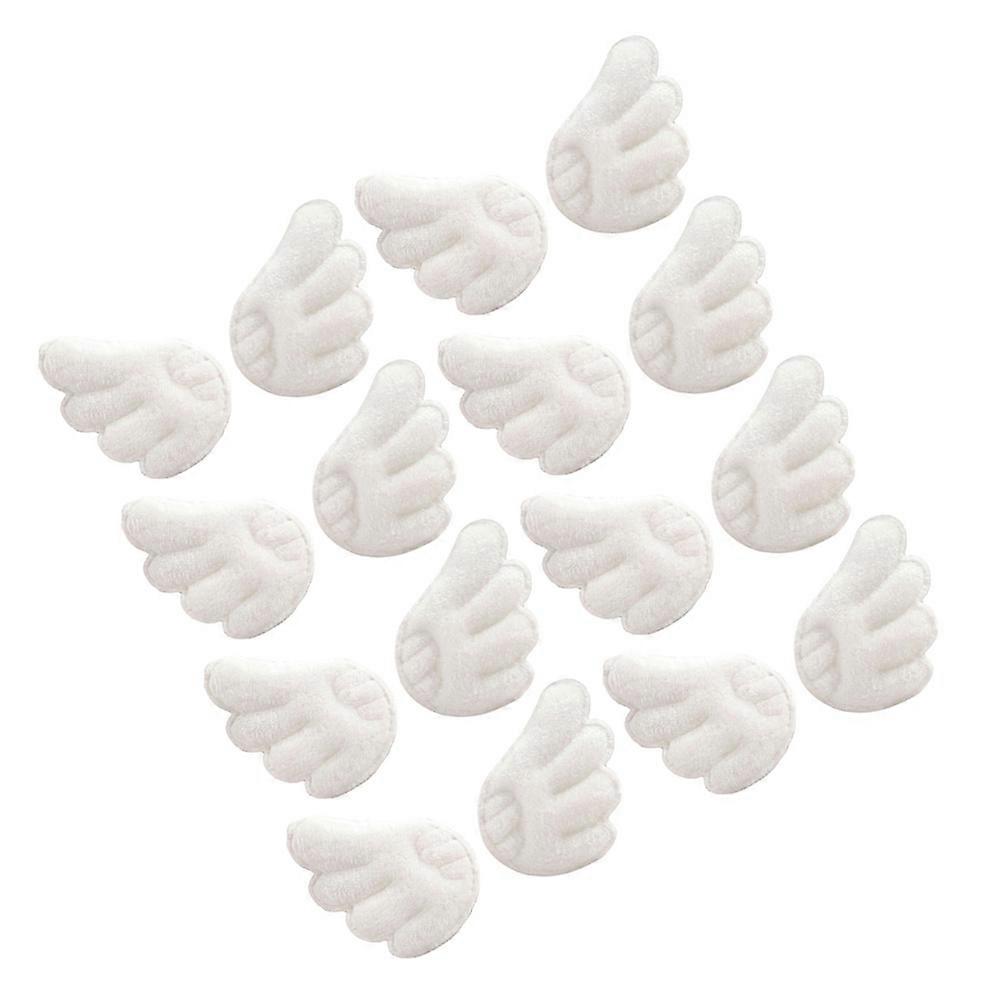 Angel Wings Patches for DIY Clothes Accessories White Flannelette 15 Pairs
