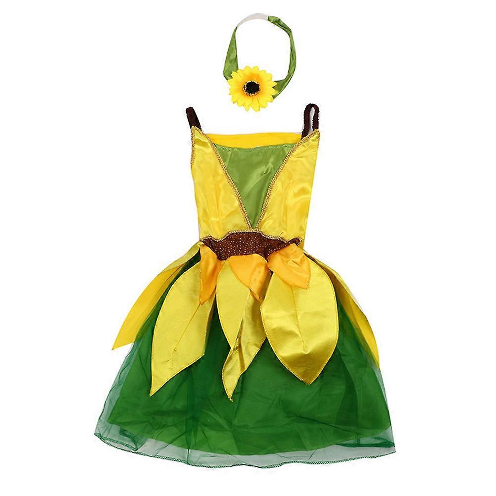 Tournesol conçu Costume robe pour les filles Performance de scène taille S jaune 1 ensemble