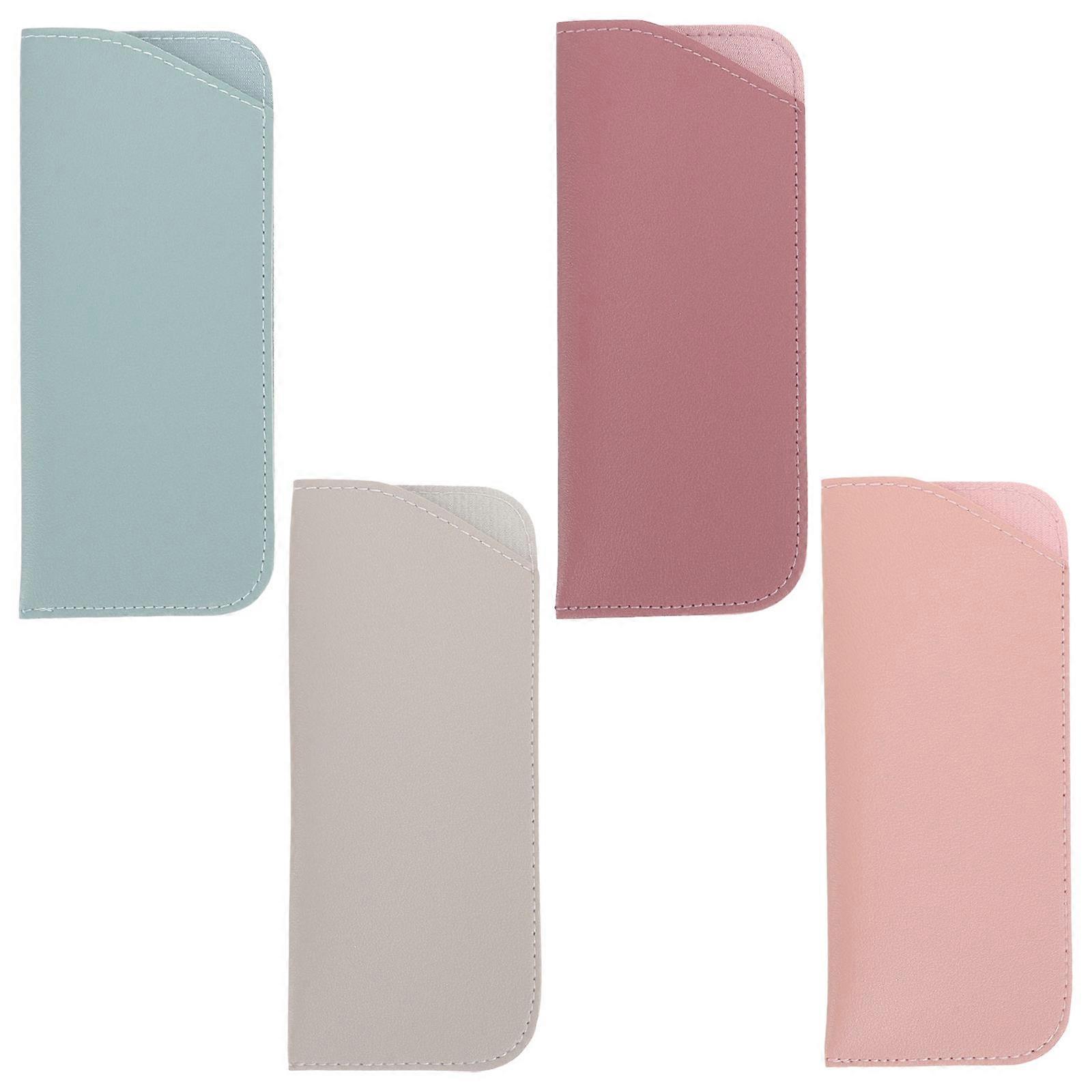 4pcs Soft Glasses Sleeve Durable Sunglasses Pouches for Eyewear Protection Travel Storage Cases Included