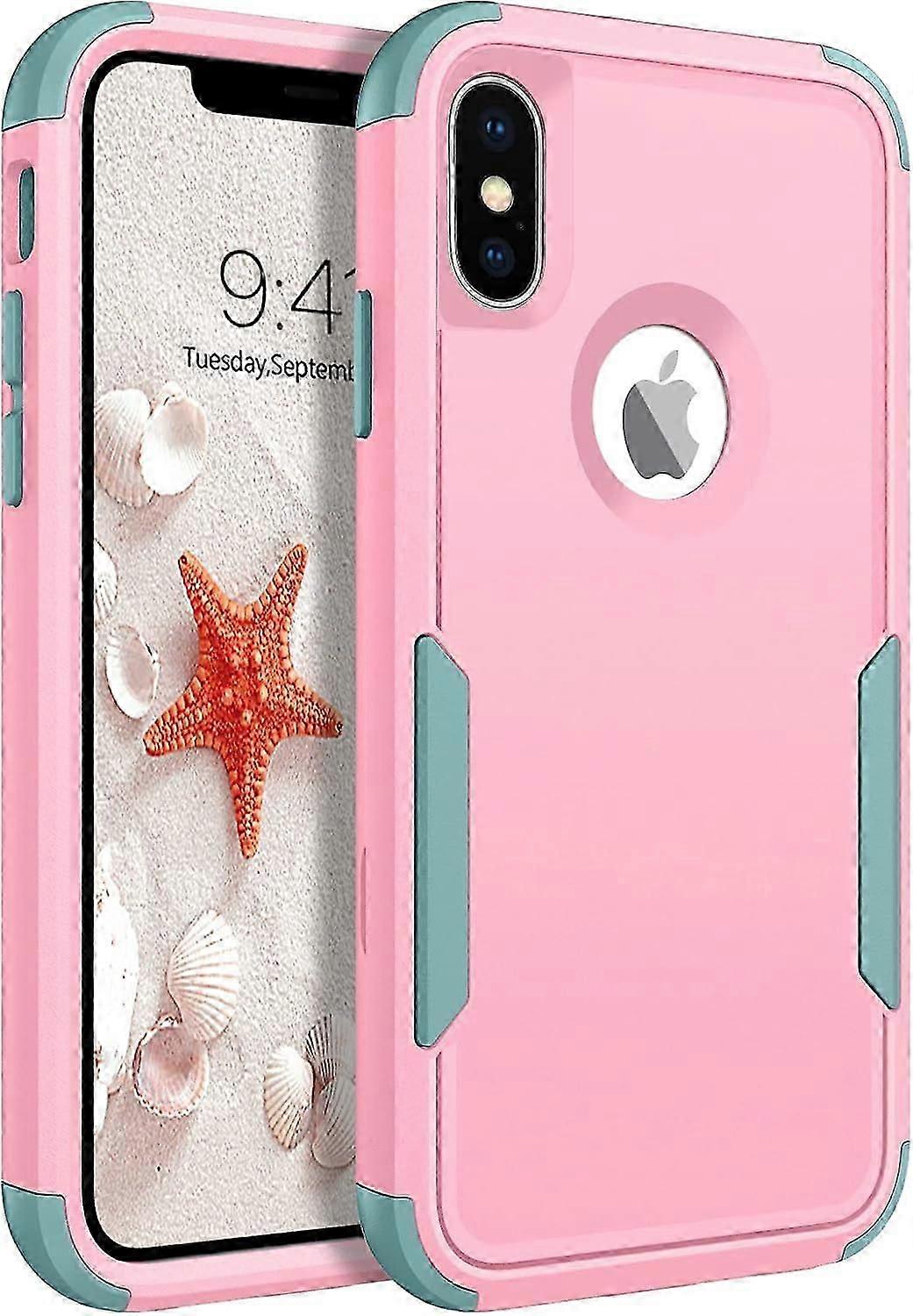 TIANYING for iPhone X Case, iPhone Xs Case, 3 in 1 Heavy Duty Rugged Hybrid Hard PC Soft TPU Bumper Shockproof Non-Slip Protective Cases Cover for iPh