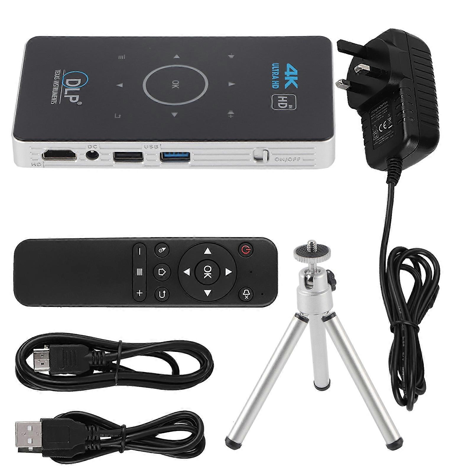 2500 lumina S905X-2+16G Intelligent DLP Remote Projector C6 for Android 6.0