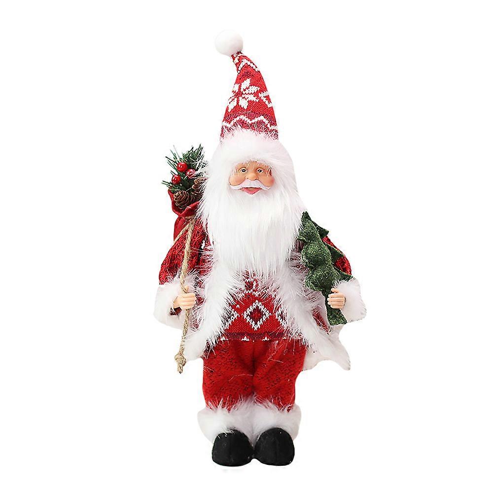 Decorative Luminous Santa Claus Figurine For Holiday Home And Office Decor 40X20X10CM 1Set