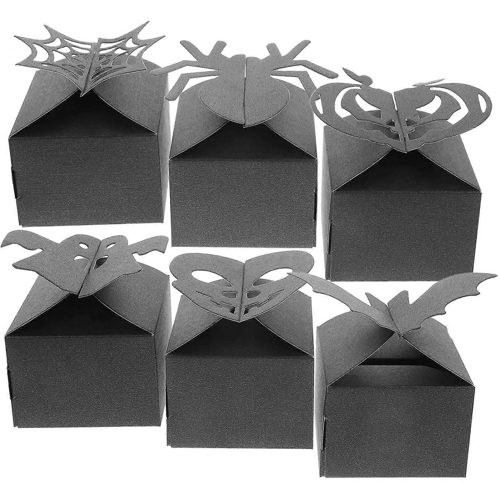 48pcs Halloween Treat Boxes, Paper Candy Boxes with Unique Halloween Theme Design for Party Favors, Item Storage, Durable & Eye Catching Packaging