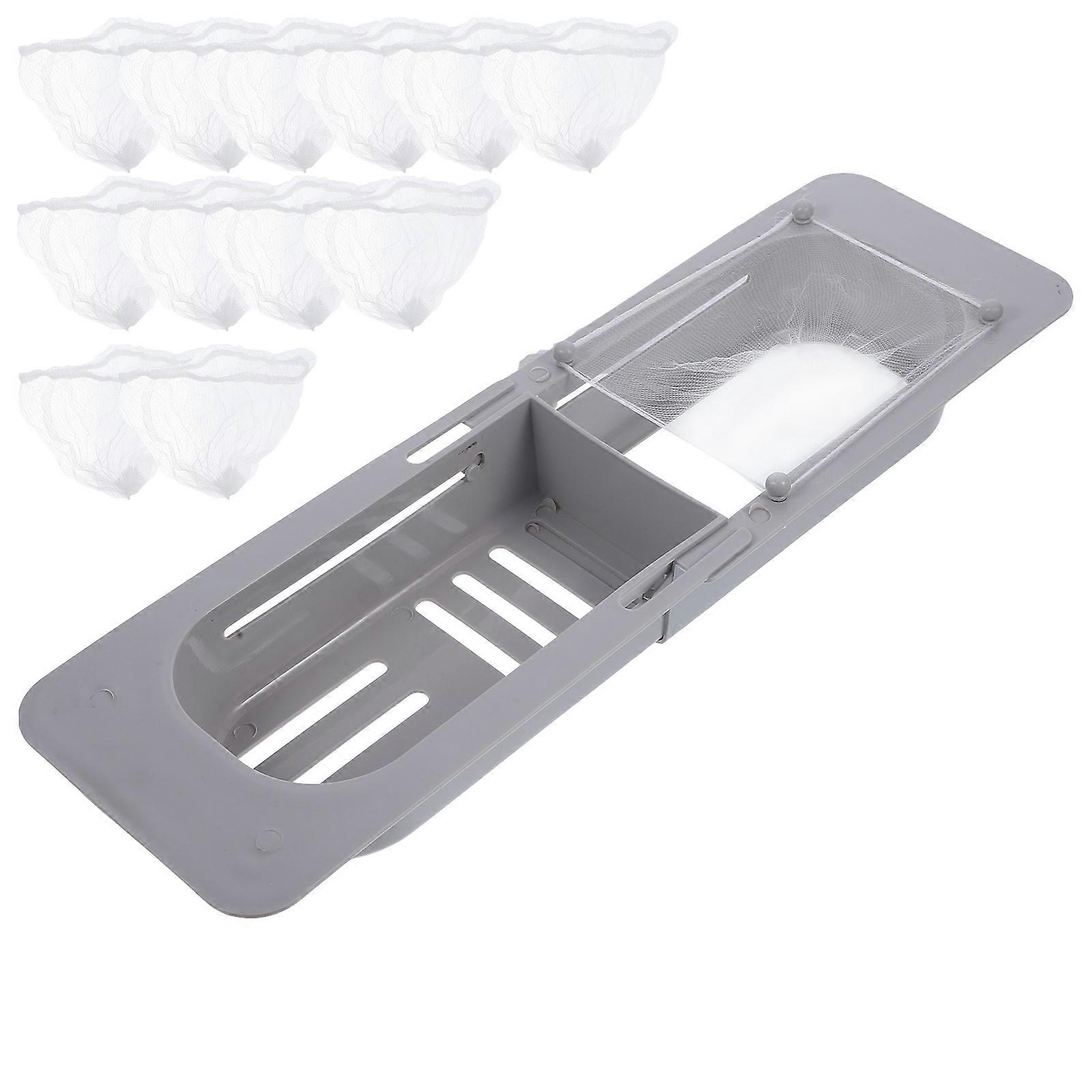 Rectangular Kitchen Sink Organizer Soap And Sponge Holder For Cleaning Purposes With Size 42.50X13.00X5.50CM Comes As 1 Set