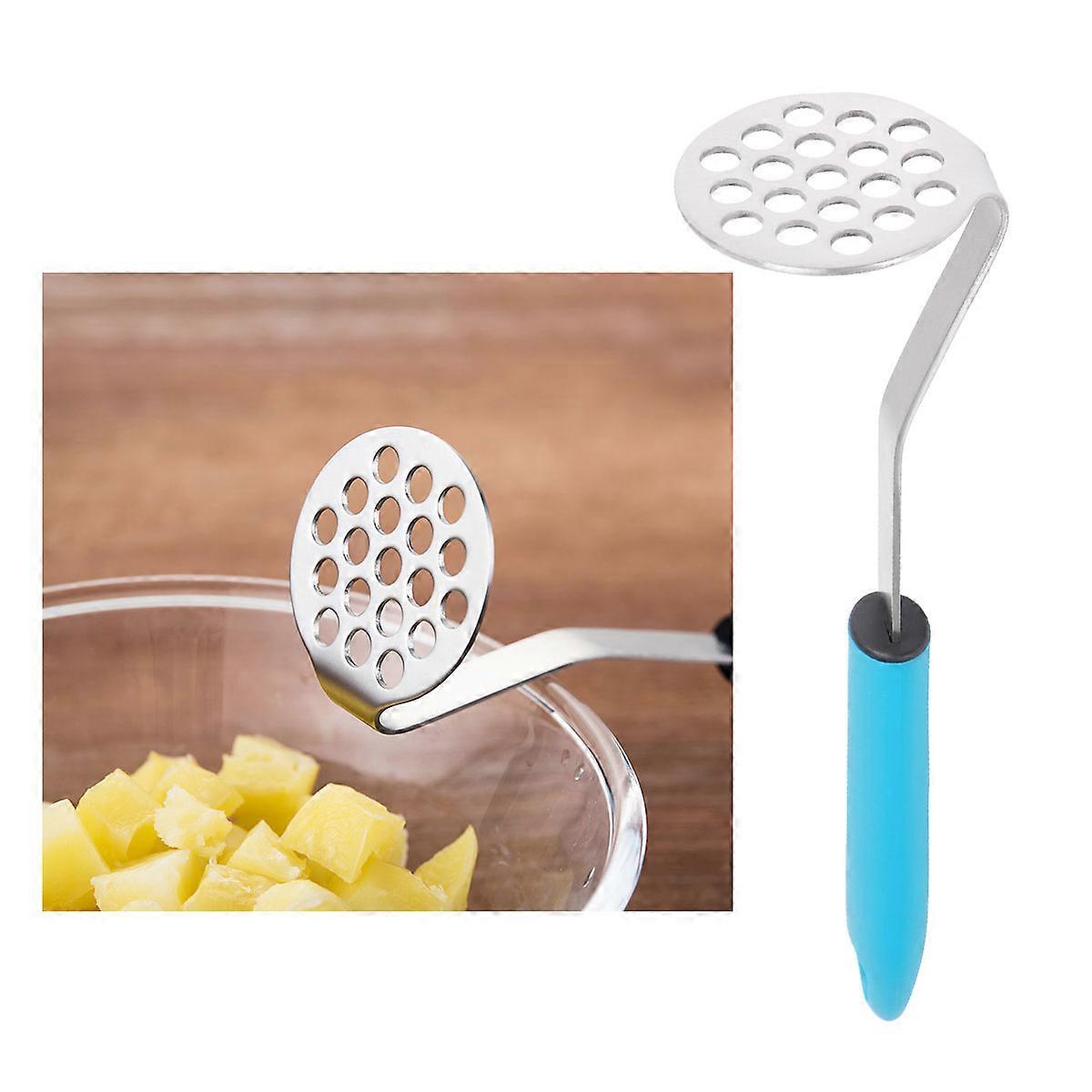 Potato Mash Manual Crusher for Home Use with Blue Silicone Handle and 1Pack Design