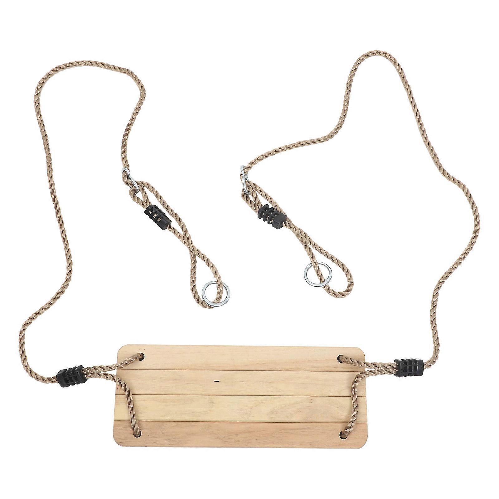 Wooden Hanging Swing Bench for Indoor/Outdoor Use – Smooth Polished Pine Swing Chair to Improve Hand and Foot Coordination, Easy Installation, Garden