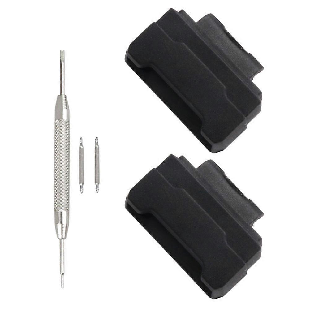 Practical Watch Lug Connector Made of TPU Black Color for Watch 1 Set