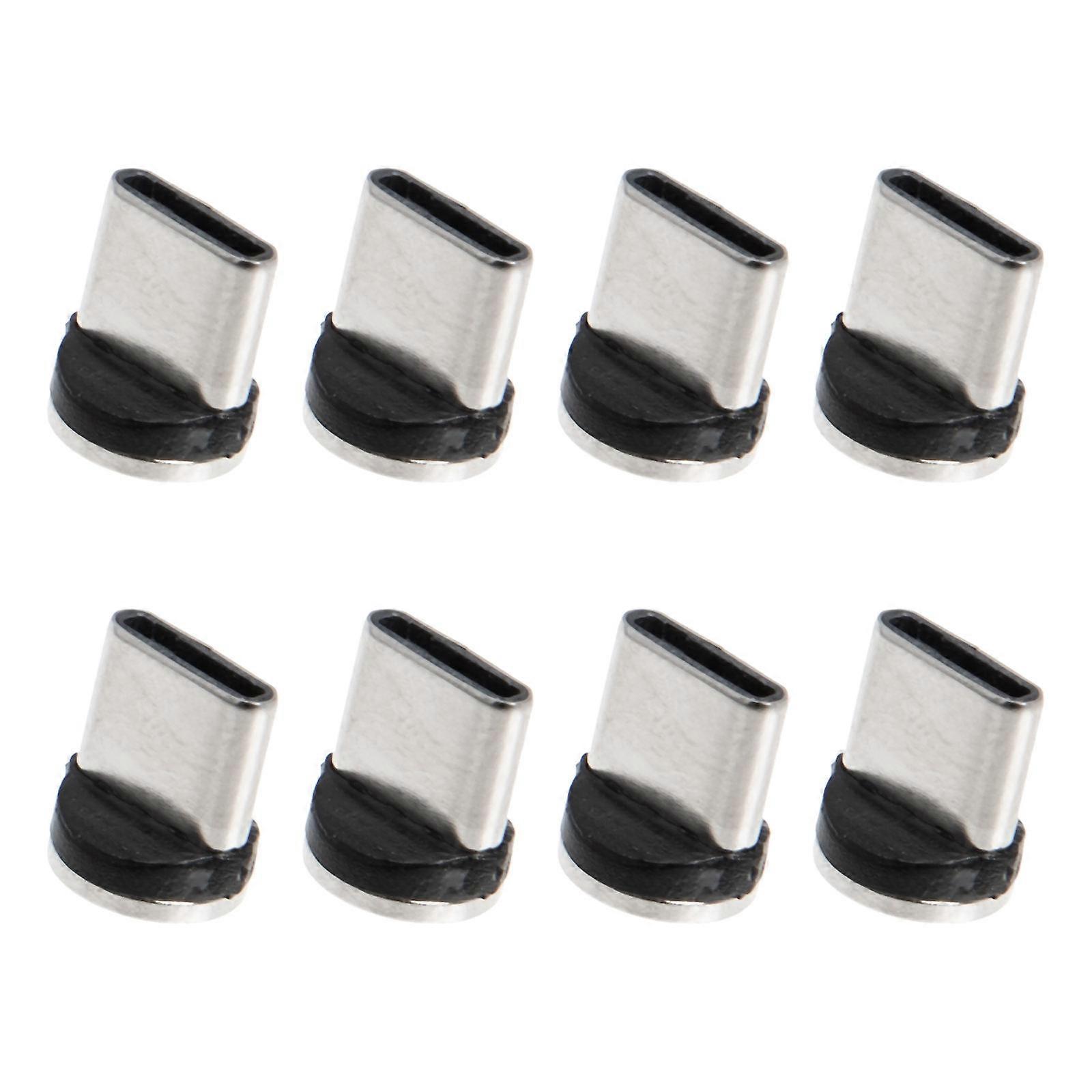 8Pcs Portable PVC USB C Magnetic Adapter Rotatable Magnetic Charging Tip Head