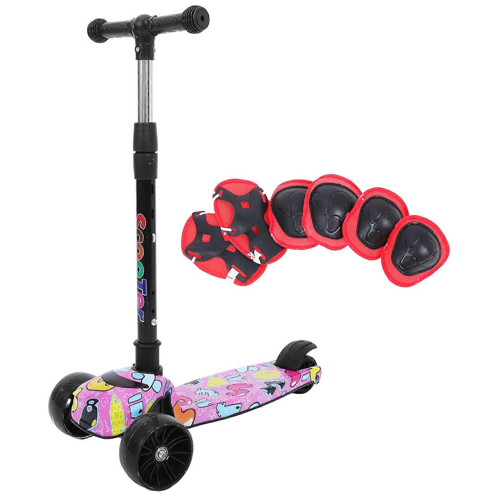 Children's Glow Scooter With Music Feature Included Outdoor Play For Kids 1 Set