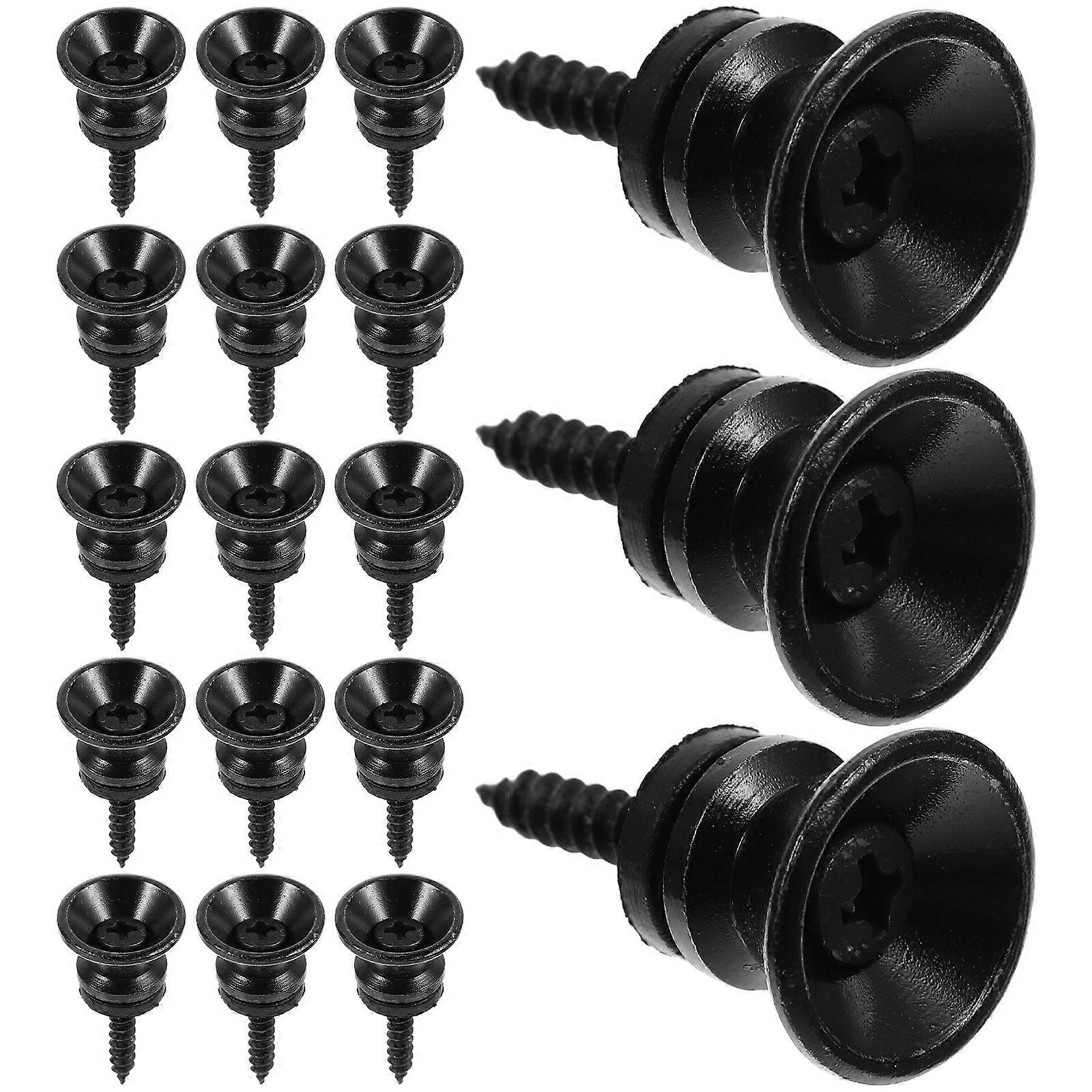 Metal Guitar Strap Locks with Screws for Acoustic Electric Guitars and Basses Secure and Durable Mounting Pegs for Safe Performance Use
