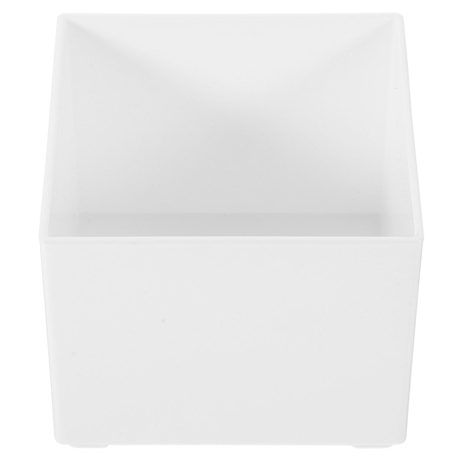 Acrylic Tea Bag Organizer for Kitchen with Cover White Portable and 7 x 4.5 x 3.1 inches