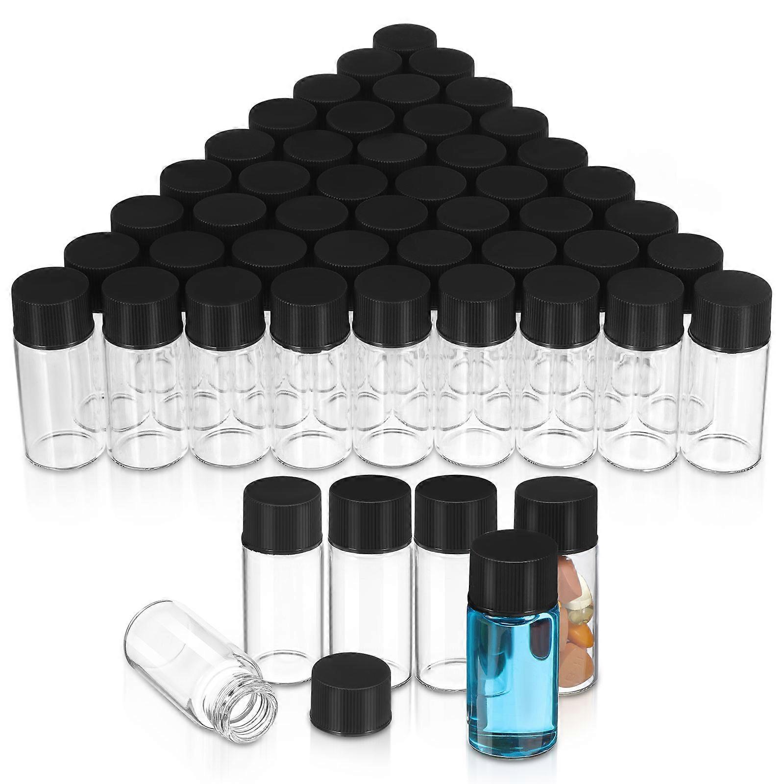 Perfume Sample Vials Storage 10ml Transparent Bottles With Tight Seal Ideal For Essential Oils 50 Pcs