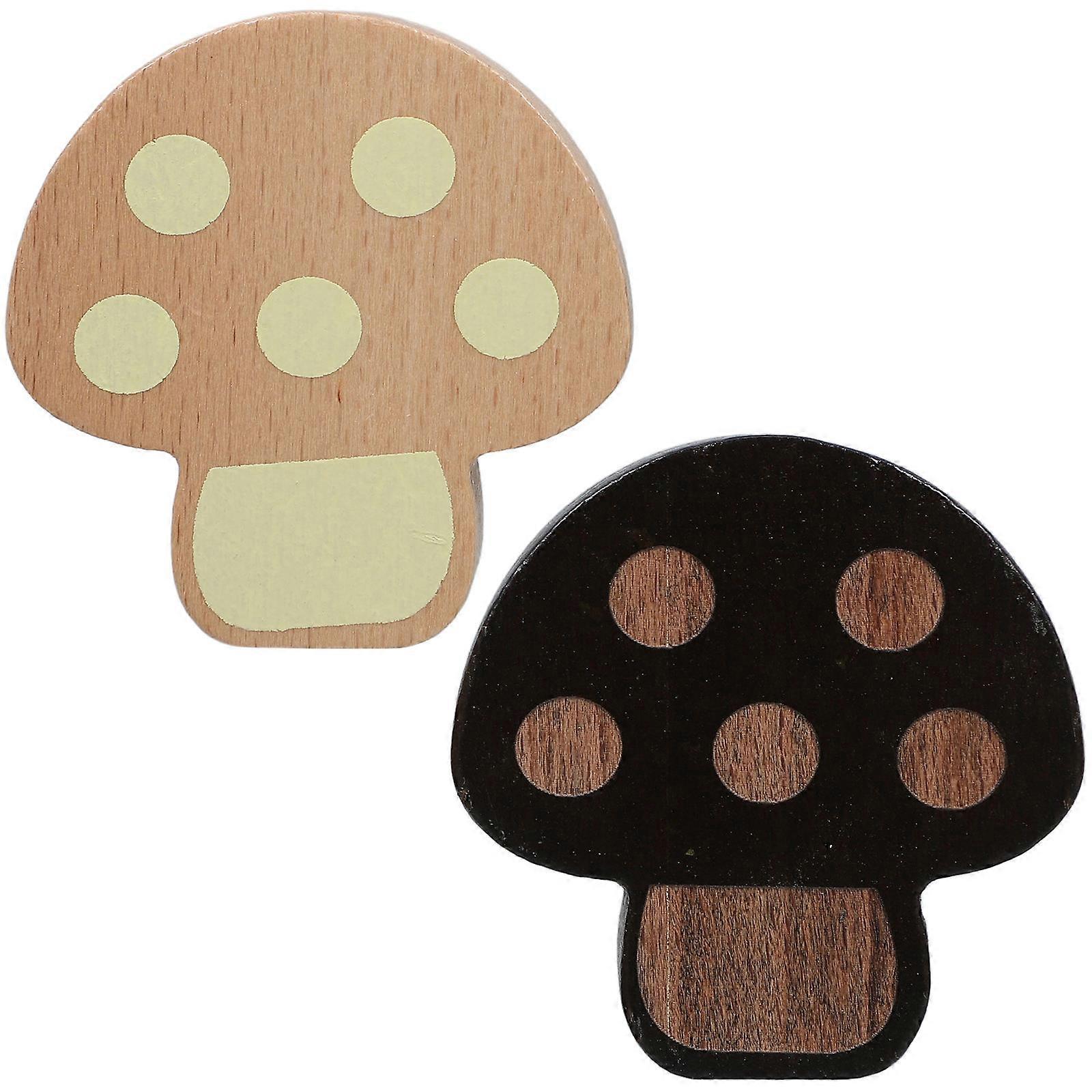 Mini Wooden Place Card Holders Mushroom Design Table Number Stands, 2pcs, Versatile Photo Clip Holders for Weddings, Birthdays, Restaurants