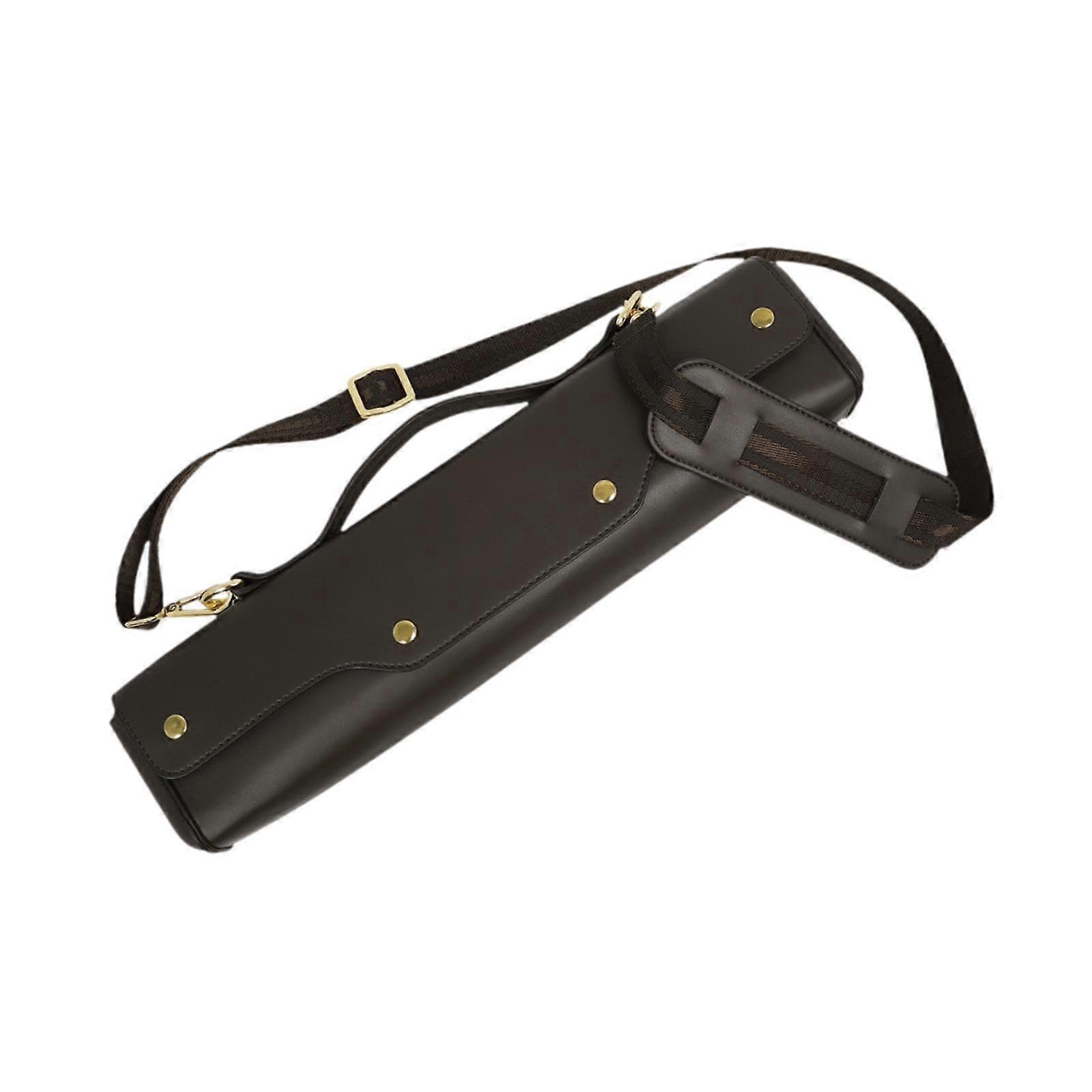 Flute carrying case, flute case, lightweight, durable, stylish artificial leather storage case for wind instruments, flute protective case