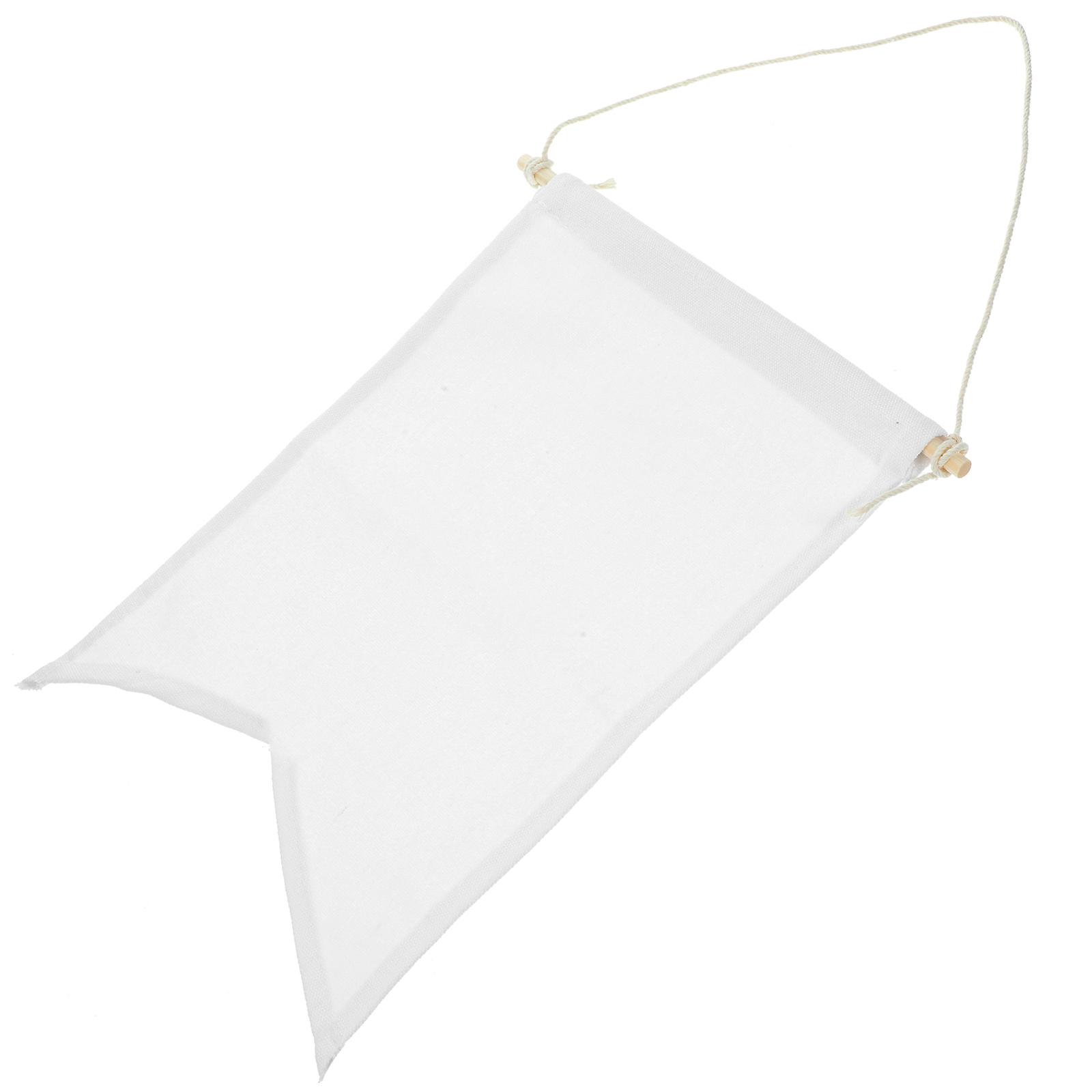 Canvas Brooch Display Banner for Wall Hanging Home Decor White Wood and Canvas Material