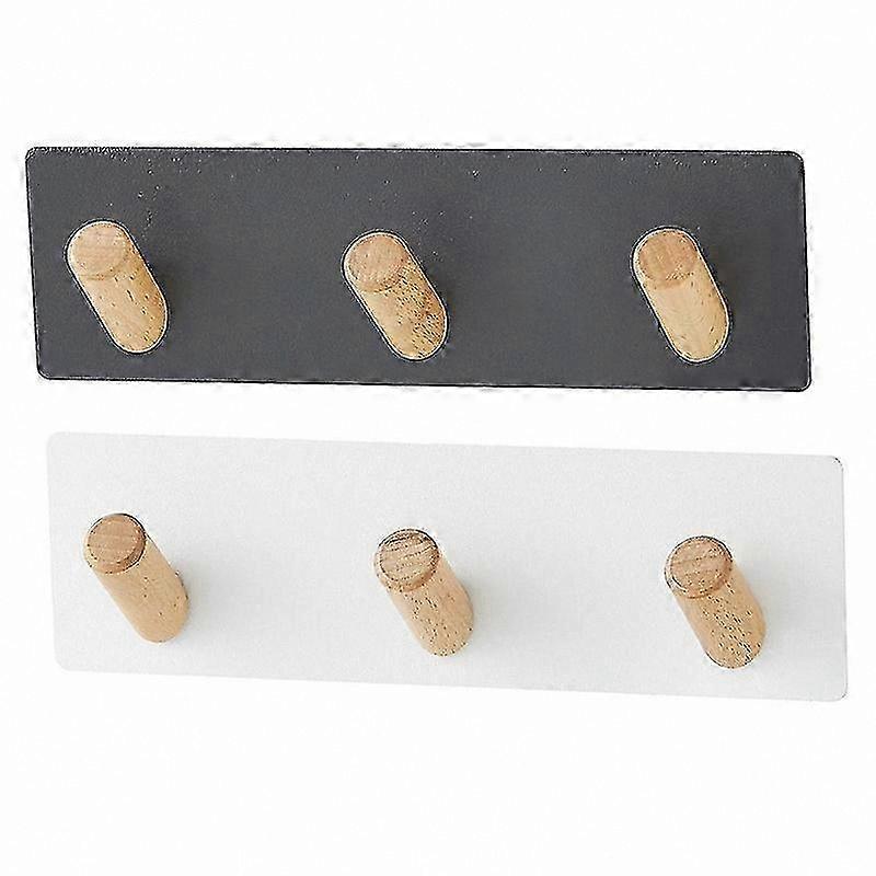 Set of 2 Magnetic Hooks with 3 Hooks for Kitchen, Outdoor, Indoor Use, Holds Keys, Coats, Towels, Metal Surfaces Compatible