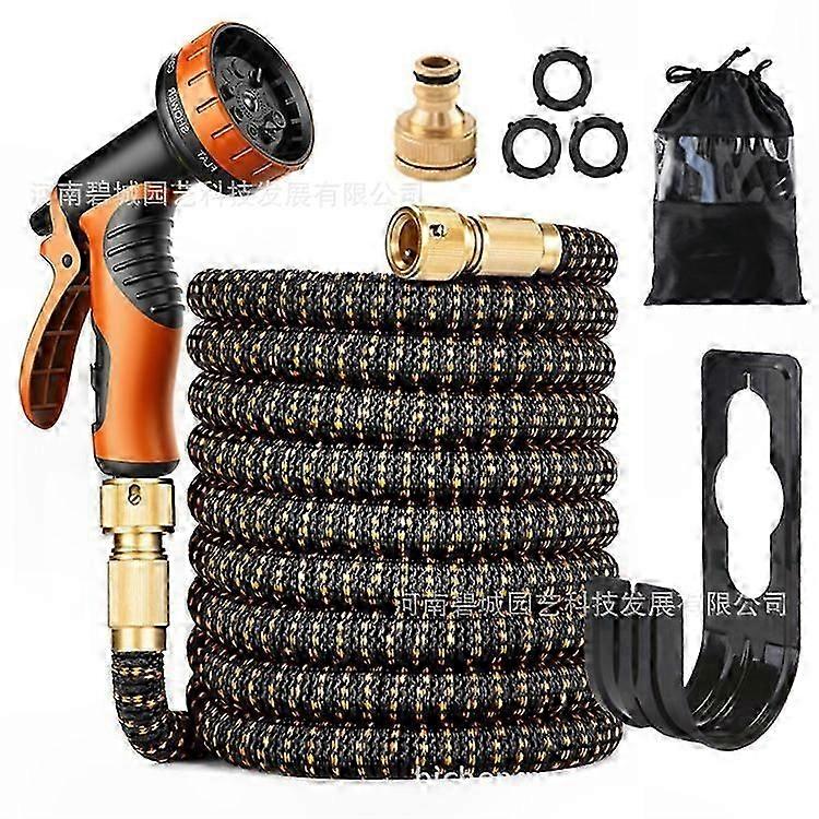 Expandable Garden Hose with Spray Nozzle, 25FT Lightweight Copper Pattern, Lead-Free and Durable Design for Outdoor Use