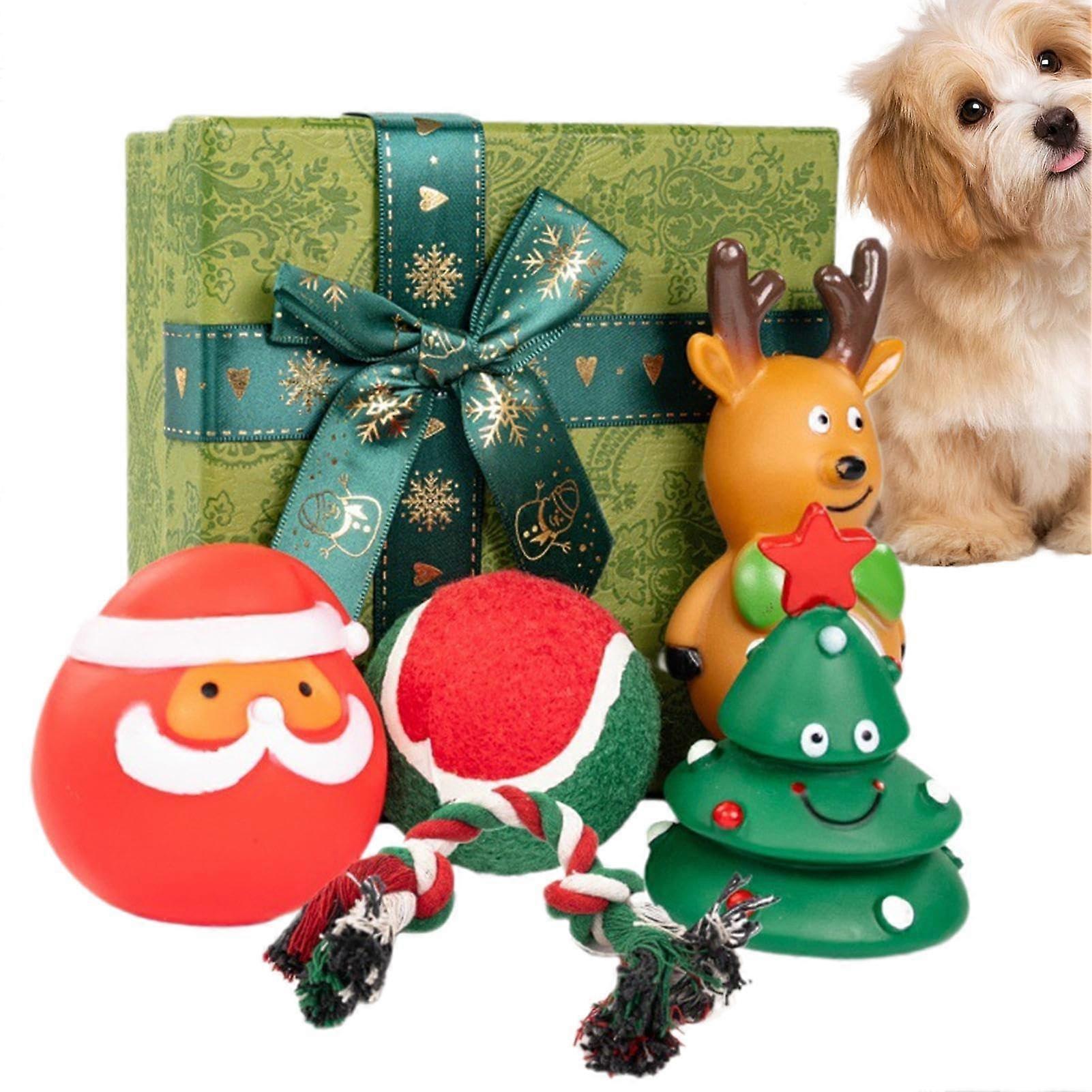 Chew Toy Set for Dogs, Squeaky Elk Chew Toy for Indoor and Outdoor Use, Puppy Toy for Seasonal Play, Durable Material