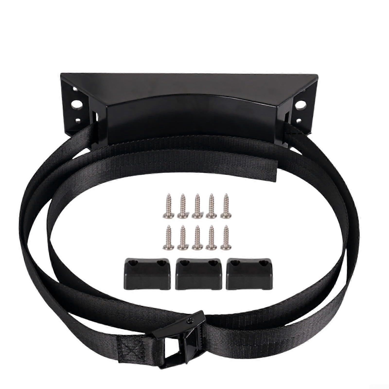 Car Gas Cylinder Fixing Belt Adjustable 2M Nylon Strap For RVs, Yachts, Hospitals, Laboratories, Cargo Transport Black