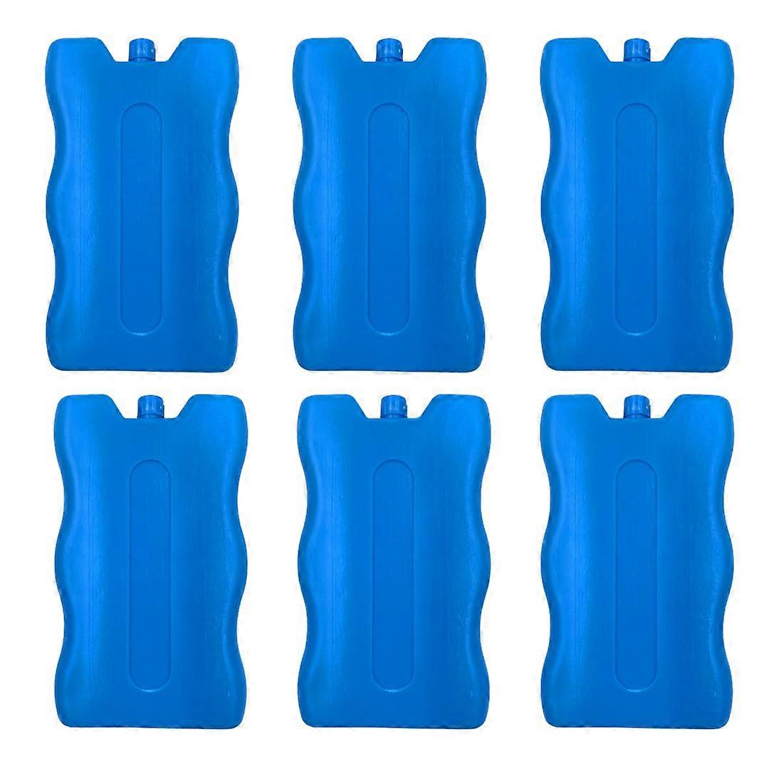 Reusable Ice Packs for Cool Box - 6 Pack BPA Free Freezer Blocks with Leak Proof Lid - Keeps Food Cool for Hours