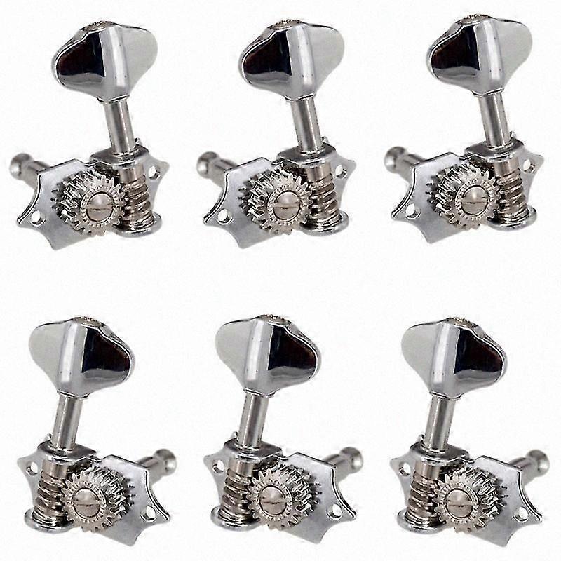 3L3R 6Pcs 1:18 Gitarre String Tuning Pegs Tuner Mechaniken Knöpfe Stimmschlüssel für Akustik oder E-Gitarre