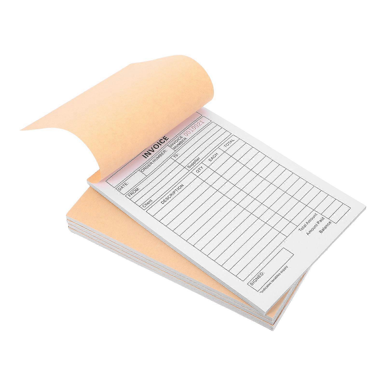 5pcs Invoice Duplicate Delivery Note Order Receipt Book With Board For Small Business Paper For Handicrafts Photographers Restaurants