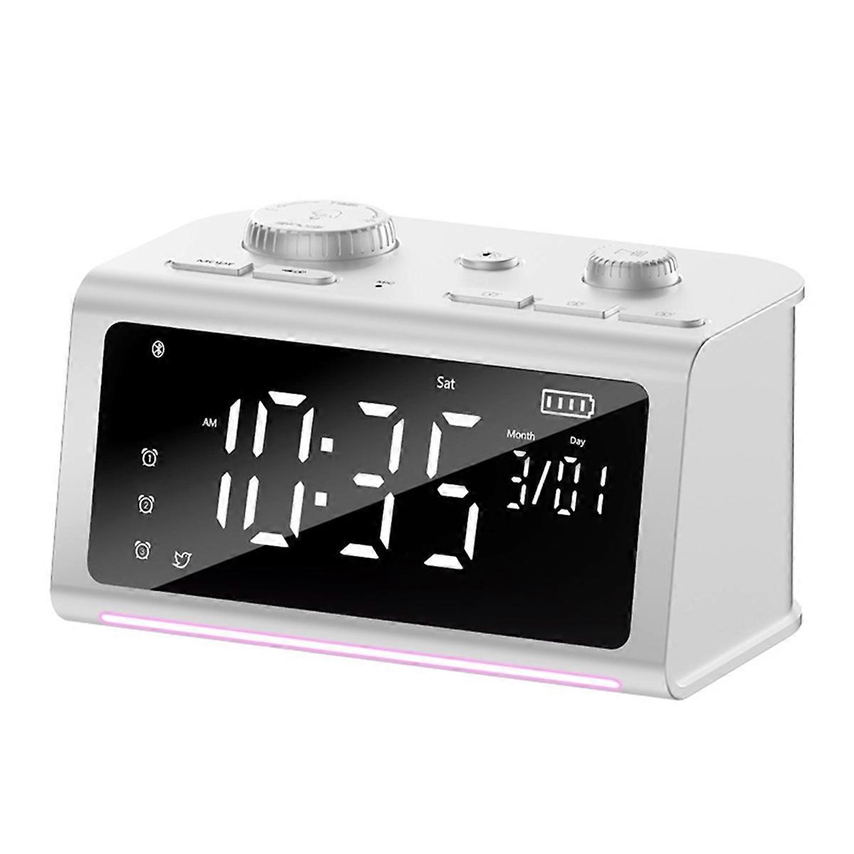 White Noise Sleep Instrument Bluetooth Alarm Clock White