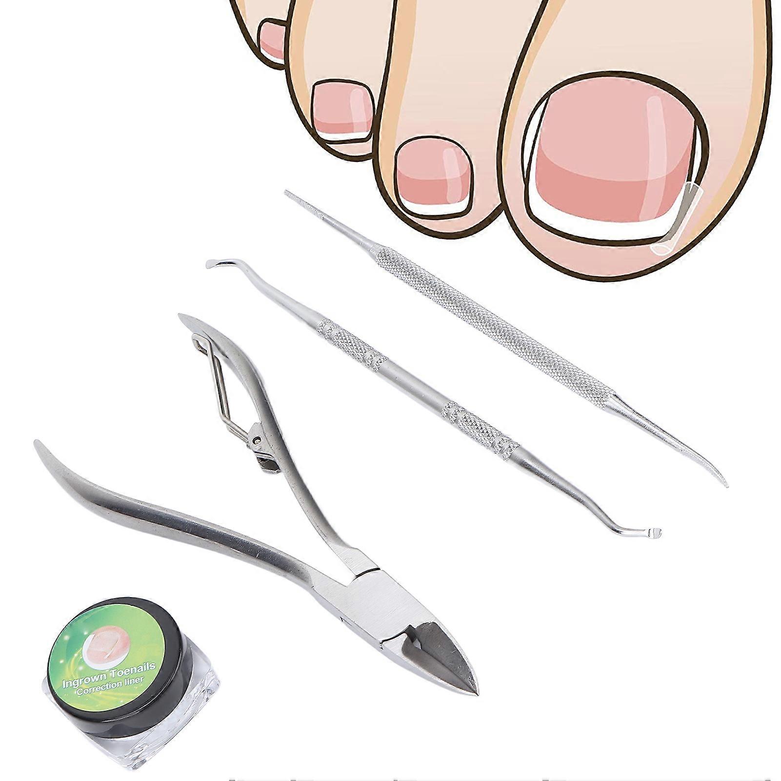4pcs Ingrown Toenail Correction Kit with Clippers File Lifter Strips