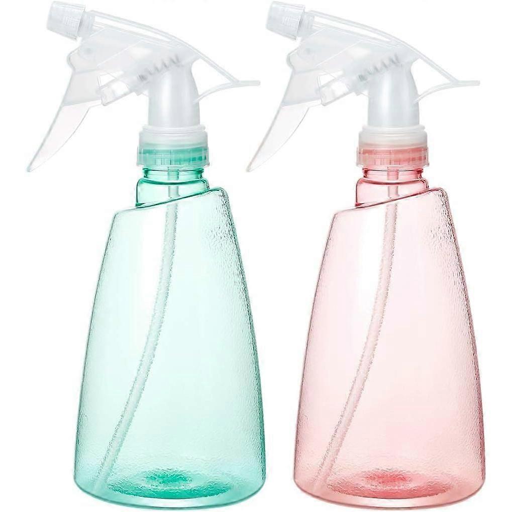 Pack 500ml Empty Spray Bottles, Reusable Plastic Spray Bottle with Adjustable Spray Head
