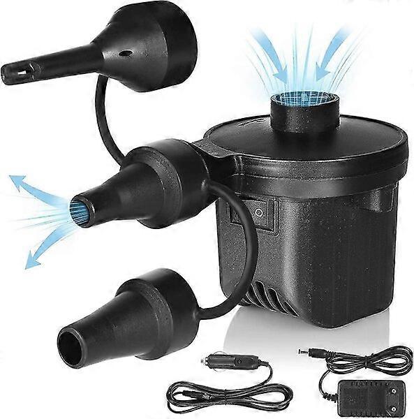 Household electric pump, 3 nozzles, suitable for inflating and deflating items such as mattresses