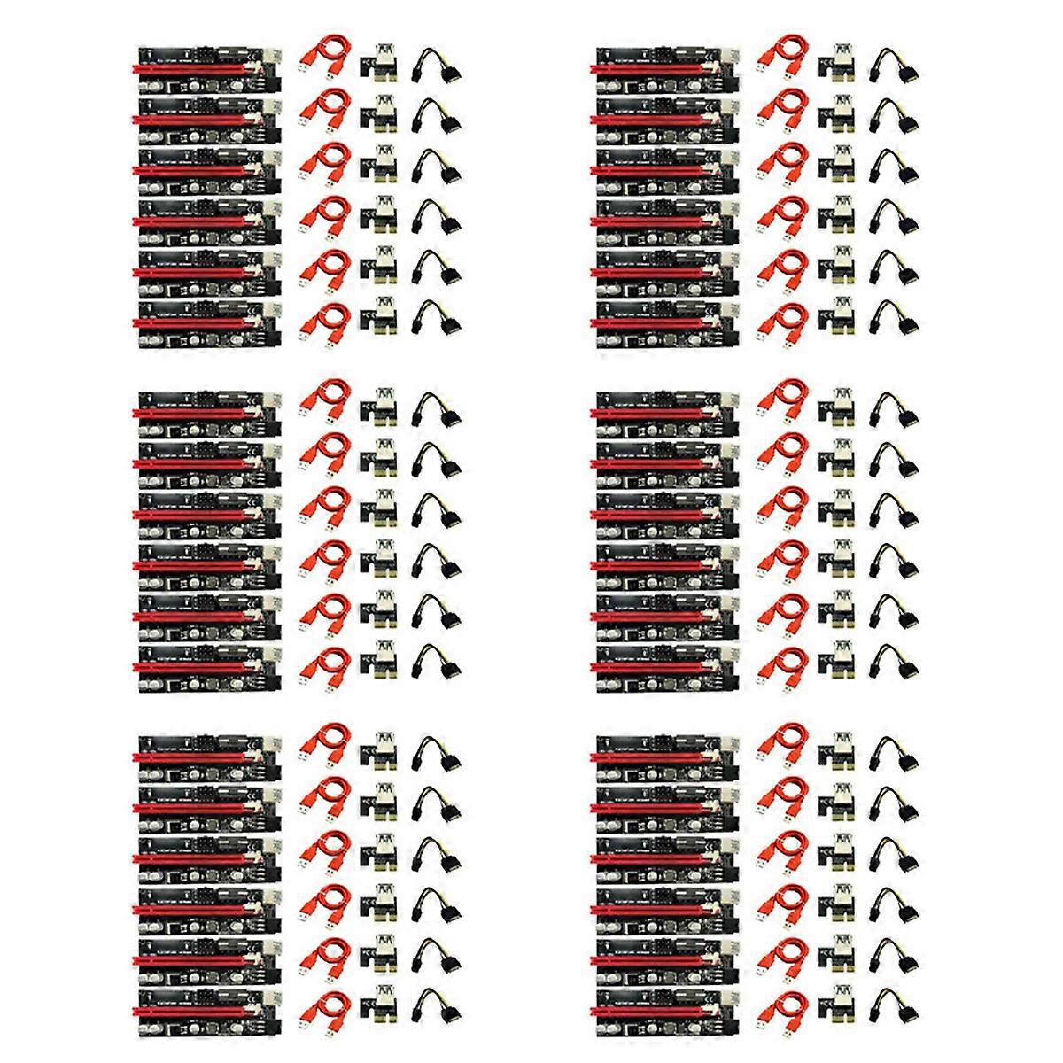 36Pcs VER009 USB 3.0 PCI-E Riser VER 009S Express 1X to 16X Extender Riser Adapter Card SATA 15Pin t
