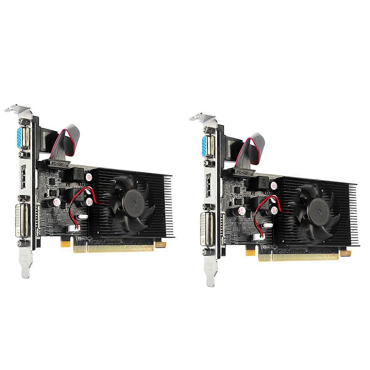 2X HD7450 Graphics Card 64Bit 2GB GDDR3 PCI-E 2.0 X16 -Compatible VGA DVI-I Video Card for AMD Radeo