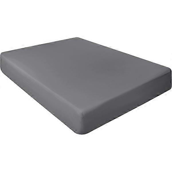 Fitted Sheet - Grey, 150 x 200 cm - 27 cm cups for thick
