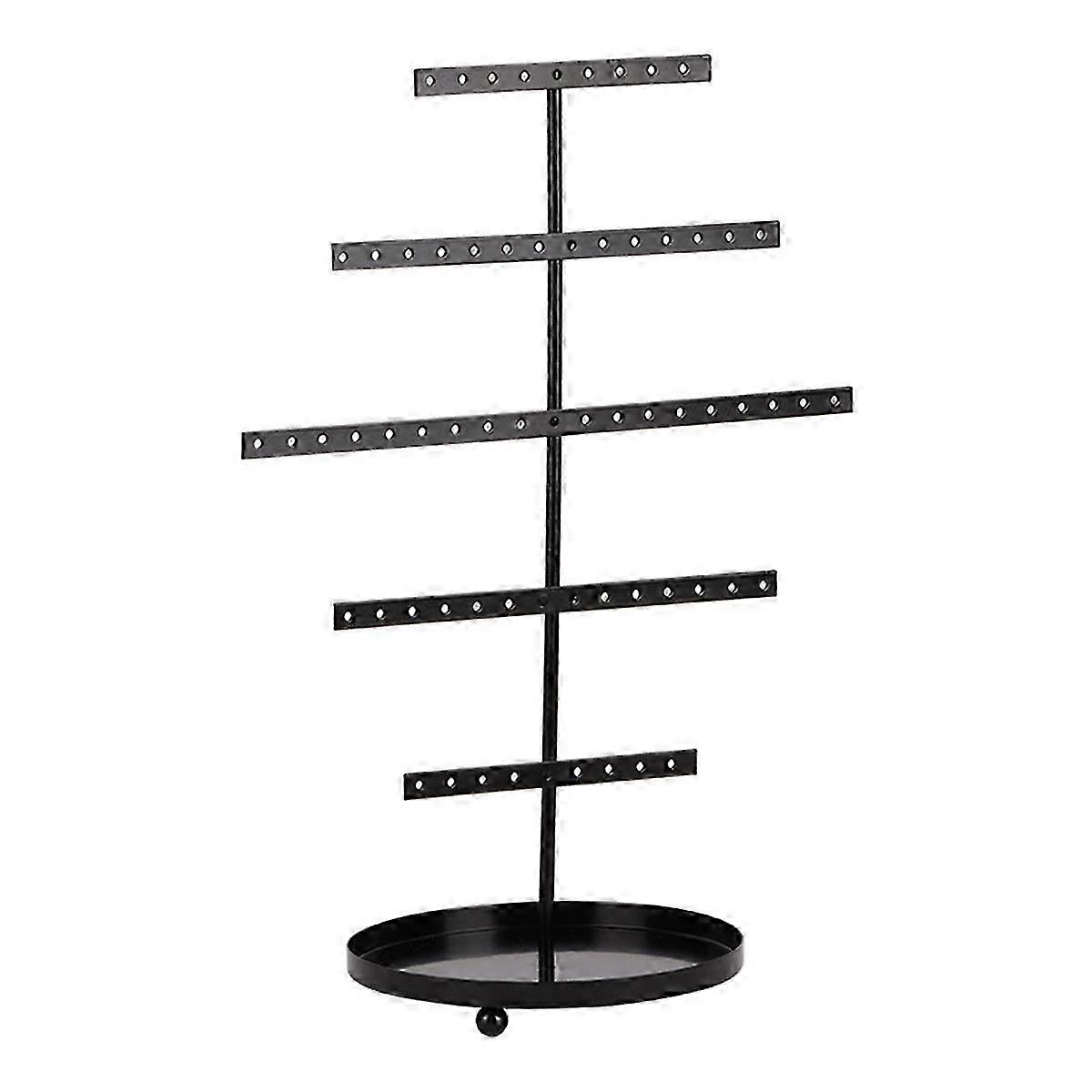 Black 5-Layer Simple Earring Rack Earring Stand Jewelry Display Stand