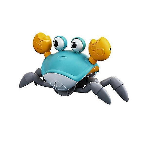 Crawling Crab baby , electric dancing crab toy for kids with automatic obstacle avoidance, walking crab baby with music and led lighting